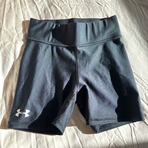 Under Armour Black Bike Shorts Moisture-Wicking Athletic Fit